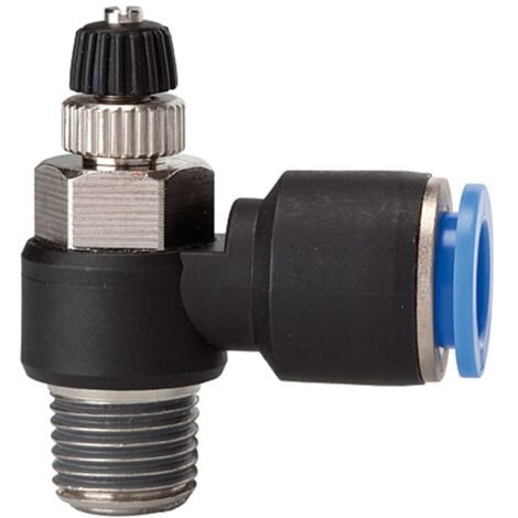 Riegler Drosselrückschlagventil »Blaue Serie«, Zuluftdros., R 1/8 a. Ã˜8mm