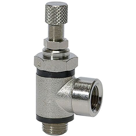 Riegler Drosselventil, beidseitige Drosselung (B) G 1/2 IG, G 1/2