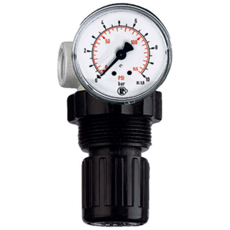 Riegler Druckbegrenzungsventil, inkl. Manometer, G 1/4, 0,1 - 3,0 bar