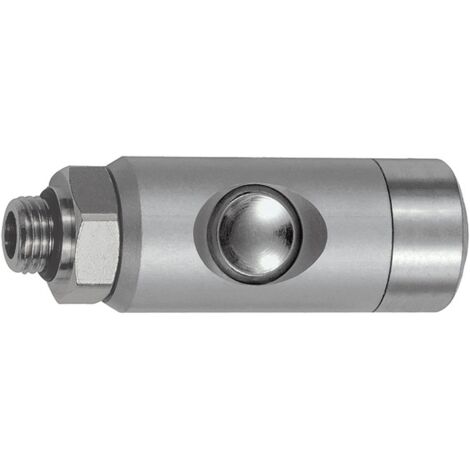 Riegler Druckknopf-Sicherheitskupplung NW 5,5, drehbar, Alu, G 1/2 AG