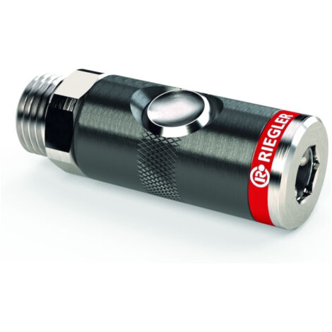 RIEGLER Druckknopf-Sicherheitskupplung NW 7,4 G1/4a drehbar