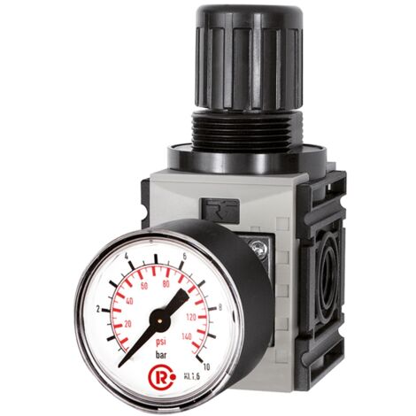 Riegler Druckregler, d. DV »FUTURA-mini«, Standardmano., G1/4, 0,5-10 bar