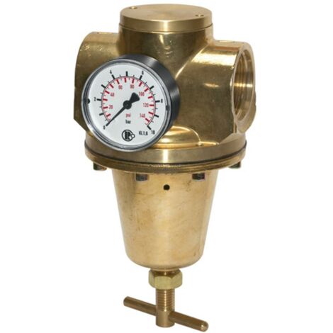Riegler Druckregler für Wasser, inkl. Manometer, G 1 1/2, 0,5 - 10 bar