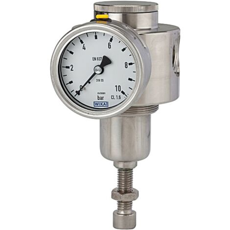 Riegler Edelstahl-Druckregler, 1.4404, nicht rückst., G 1/4, 1,0 - 15 bar