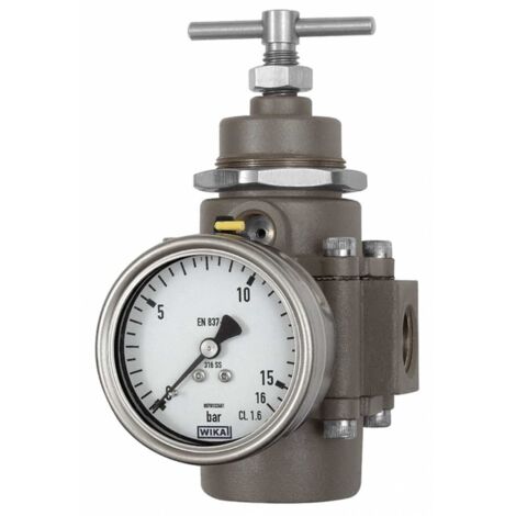 Riegler Edelstahl-Guss-Druckregler, 1.4401, BG 1, G 1/4, 1,7 - 17,5 bar