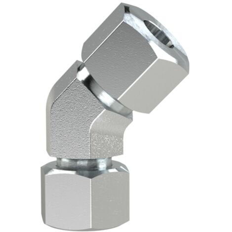 Riegler Einst. 45 °-Anschlussverschr. M14x1,5 i., Rohr-AÃ˜ 8, Stahl verz.