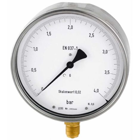 Riegler Feinmessmanometer, G 1/2 radial unten, 0 - 0,6 bar, Ø 160