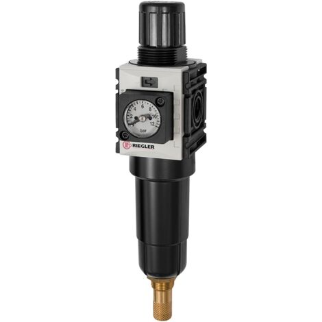 Riegler Filterregler »FUTURA-mini« M-Beh., Kompaktmano, VA, G 1/4, 0,5-10