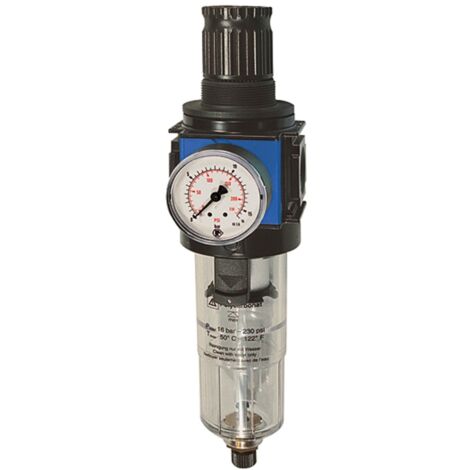 Riegler Filterregler »variobloc« mit PC-Behälter, BG 2, G 1/2, 0,5-10 bar