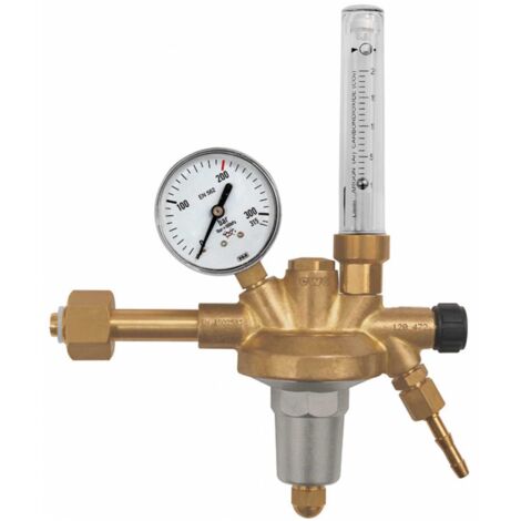 Riegler Flaschendruckregler, 200 bar, Argon, Mengenmesser 0 - 20 l/min