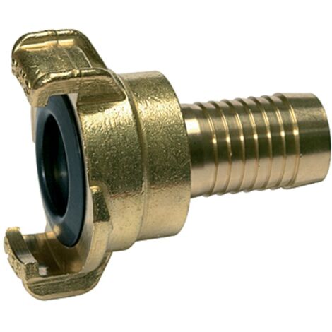 Riegler GEKA-Schlauchstück, 360° drehbar, Messing blank, LW 32