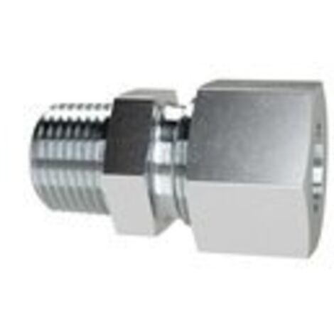 Riegler Ger. Einschraubversch., NPT 1/4 a., Rohr-Ã˜ 6, Stahl verz., GE146LSTNPT