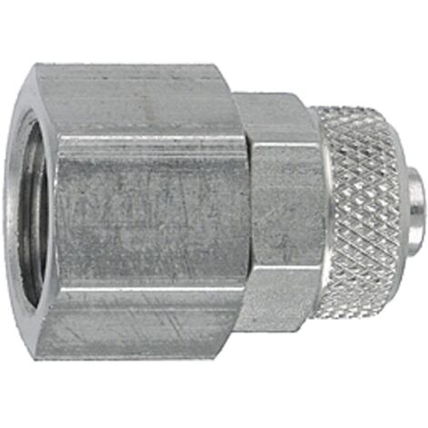 Riegler Gerade Aufschraubverschraubung, G 1/4 i., Schlauch 8/6, ES 1.4571