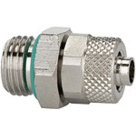 Riegler Gerade Einschraubverschraubung, FKM O-Ring, G1/8 a., Schlauch 8/6