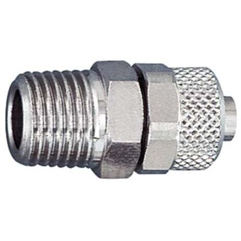 Riegler Gerade Einschraubverschraubung, R 1/8 a., für Schlauch 6/4