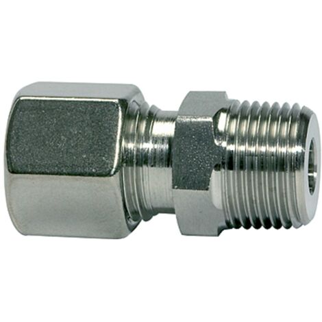 Riegler Gerade Einschraubverschraubung, R1/4, Rohr-Ø 6, ES 1.4571, 315bar