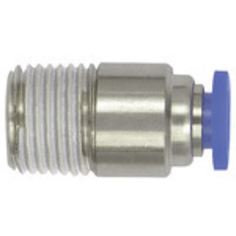 Riegler Gerade Steckverschraubung »Blaue Serie« mini, rund, R 1/8