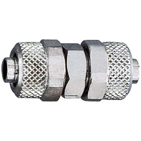 Riegler Gerade Verbinder, für Schlauch 4/2 mm, SW 10, Messing vernickelt