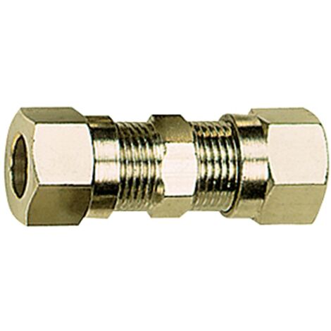 Riegler Gerade Verschraubung, Rohr-Außen-Ø 10 mm, SW 17, SW1 19, MS vern.