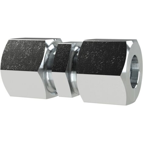 Riegler Gerade Verschraubung, Rohr-Außen-Ø 14 mm, Stahl verz., PN bar 630