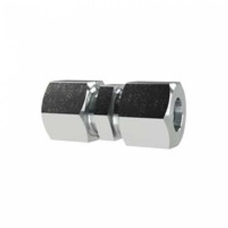 Riegler Gerade Verschraubung, Rohr-Außen-Ã˜ 6 mm, Stahl verz., 100 bar