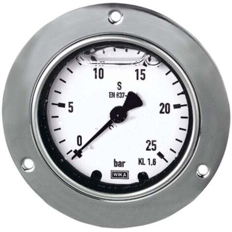 Riegler Glyzerinmano, Frontring, G 1/4 hinten zentr., 0 - 10,0 bar, Ã˜ 63