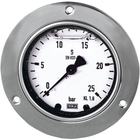 Riegler Glyzerinmano, Frontring, G 1/4 hinten zentr., 0 - 25,0 bar, Ã˜ 63