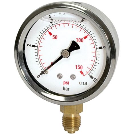 Riegler Glyzerinmano »pressure line«, G 1/2 u., 0-25,0 bar/360 psi, Ø100