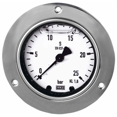 Riegler Glyzerinmanometer, Frontring, G 1/2 hinten exzentr., 0-60,0 bar, Ø 100