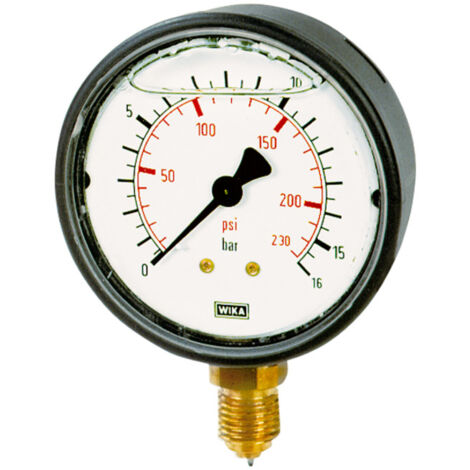 Riegler Glyzerinmanometer, Kunststoff, G 1/4 unten, 0 - 160,0 bar, Ø 63