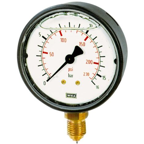 Riegler Glyzerinmanometer, Kunststoff, G 1/4 unten, -1 / +9,0 bar, Ø 63