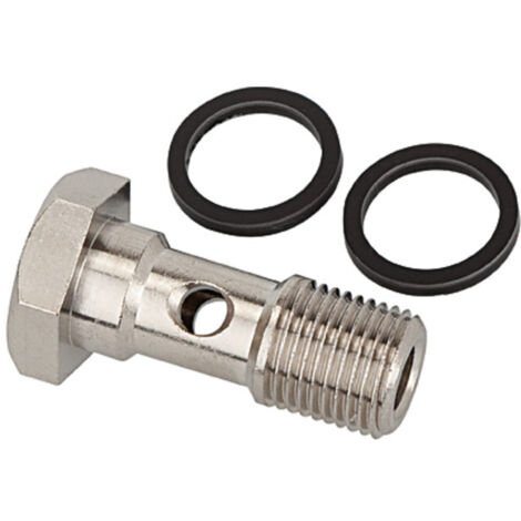 Riegler Hohlschraube, einfach, G 1/8, Messing vernickelt