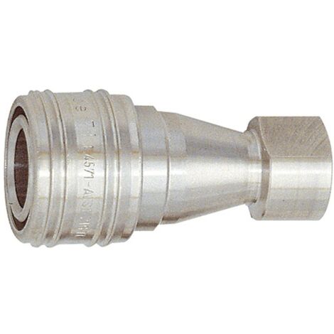 Riegler Hydraulikkupplung beidseitig absperr., ES 1.4305, G 3/4 IG NW 13