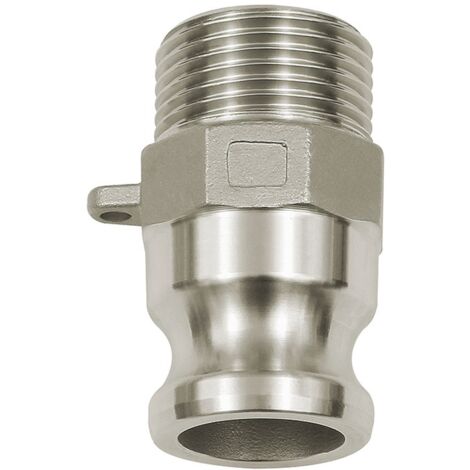 Riegler Kamlok-Schnellkupplungsstecker mit AG, Typ F, ES 1.4401, R 1 1/2
