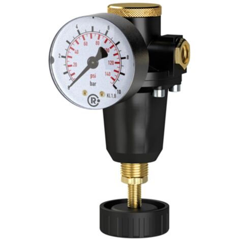 Riegler Konstant-Druckregler inkl. Manometer, BG 2, G 3/8, 0,5 - 6 bar