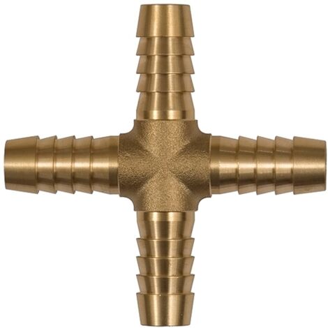 Riegler Kreuz-Schlauchverbindungsstutzen, für Schlauch LW 5 mm, Messing