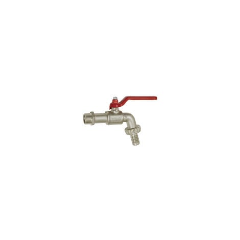 Riegler Kugelauslaufhahn, Messing vernickelt, G 3/4 AG, DN 20