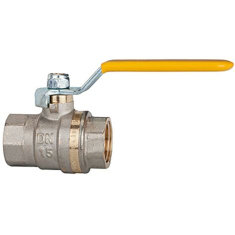 Riegler Kugelhahn Standardausf., gelber Hebel, IG/IG, MS vern., G 1