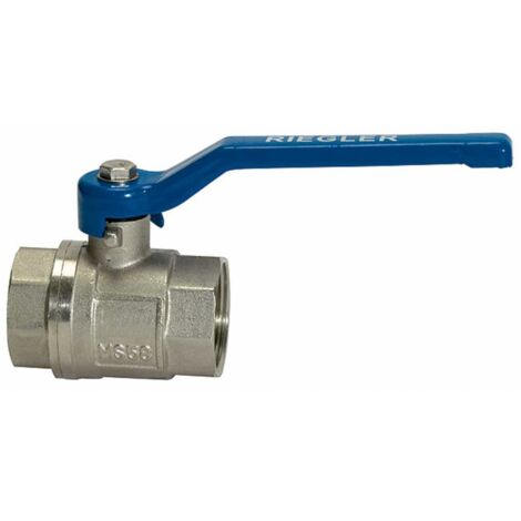 Riegler Kugelhahn »valve line«, Handhebel blau, MS vern., IG/IG, G 1 1/2