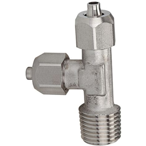 Riegler L-Einschraubverschraubung, R 1/4 a., für Schlauch 6/4, ES 1.4404