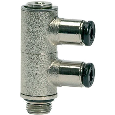 Riegler L-Mehrfachverteiler 2-fach »click-clock«, drehbar, M5 außen Ø 6mm