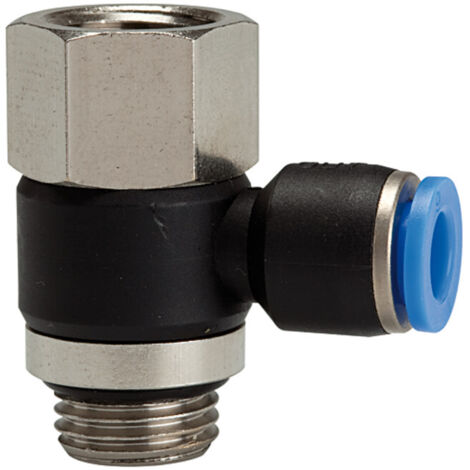 Riegler L-Steckverschraubung »Blaue Serie« drehbar, M5 i./a., max.15 Ã˜4mm
