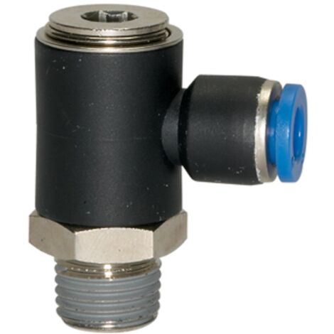 Riegler L-Steckverschraubung »Blaue Serie«, drehbar, R 1/4 a., L=24,5mm
