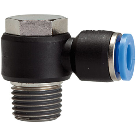 Riegler L-Steckverschraubung »Blaue Serie« drehbar, R1/8 a., max.15, Ã˜6mm