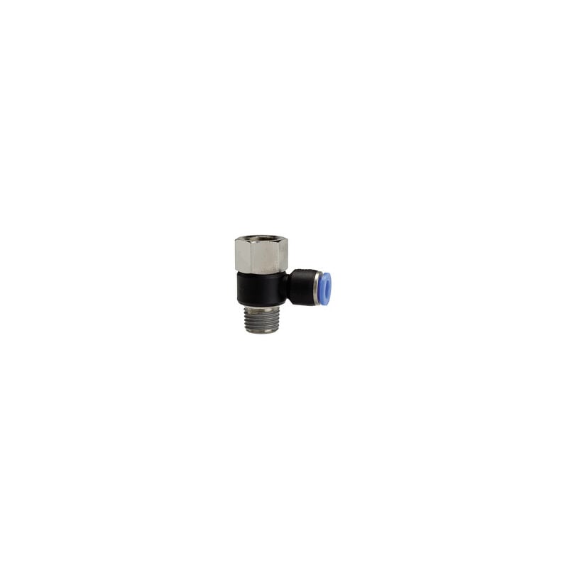 Riegler - L-Steckverschraubung »Blaue Serie«, drehbar, Rc/R 3/8 i./a., Ø8mm