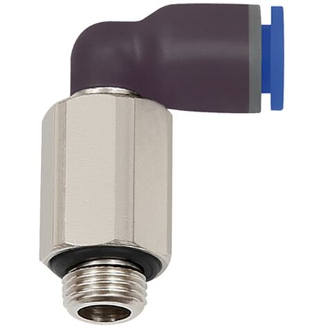 Riegler L-Steckverschraubung »Blaue Serie« lang, drehbar, G 3/8 a., Ø10mm