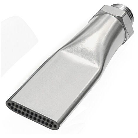 Riegler Lärmarme Flachdüse, G 3/8 AG, MS vernickelt, Düsenbreite 29mm, 15