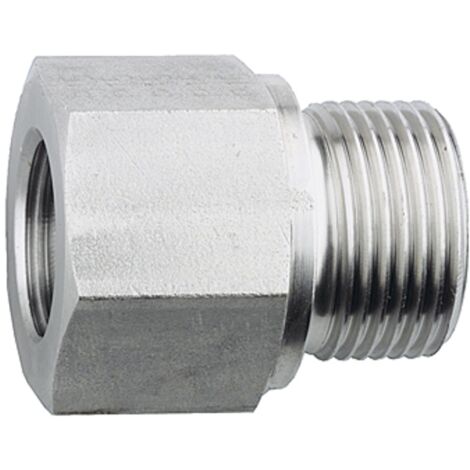 Riegler Lange Wechselreduzierung, G 3/4 a., G 1/2 i., Edelstahl 1.4571