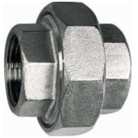 Riegler Lösb. Doppelgewindenippel, flach dichtend, G 2 i., ES 1.4408