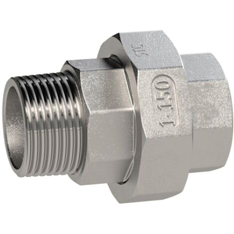 Riegler lösbarer Doppelnippel, kon. dicht., G 2, I/A, SW 85, ES1.4408